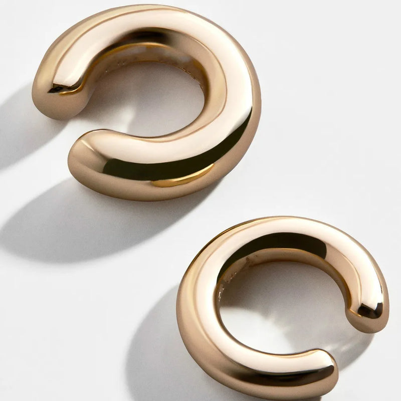 Metal Female Cartilage Clip Round Ear Cuff Earrings