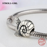 925 Silver Snail Charm European Bracelet Jewelry for Women