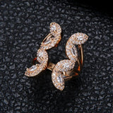 Flower Charms Baguette Cut Rings for Women