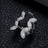 Flower Charms Baguette Cut Rings for Women
