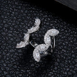 Flower Charms Baguette Cut Rings for Women