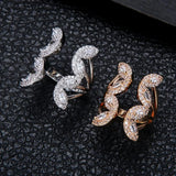 Flower Charms Baguette Cut Rings for Women