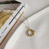 Goddess Wreath Weave Pendant Necklace 925 Sterling Silver Jewelry