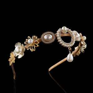 Pearls Jewelry Crown Hair Headband Hair Clip Accessories