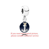 Classic Silver 925 My Mouse Cruise Line Heart Anchor Charm Pendant DIY