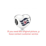 Classic Silver 925 My Mouse Cruise Line Heart Anchor Charm Pendant DIY