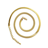 Snake Choker Necklace Chain Silver Stainless Steel Women Jewelry