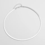 Snake Choker Necklace Chain Silver Stainless Steel Women Jewelry