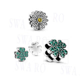 925 Silver Reflexions Daisy Pave Pendant DIY Woman Jewelry