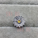 925 Silver Reflexions Daisy Pave Pendant DIY Woman Jewelry