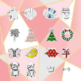 Small Star Pink Butterfly Christmas Tree Floating Pendant Box Female Jewelry