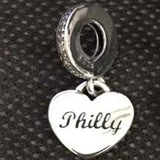Classic Silver 925 Crab Heart-shaped Pendant, DIY Jewelry Gift