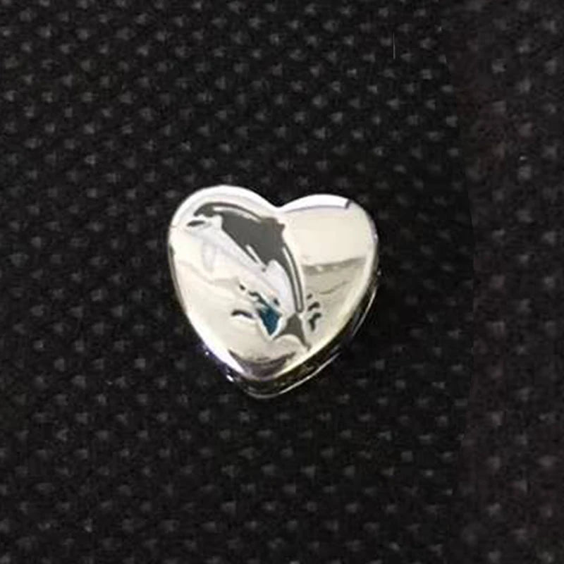 Sterling Silver 925 Dolphin Passport Charm Pendant DIY Jewelry Gift