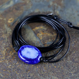 Ceramic Bead Charm Wrap Bracelet Wax Rope Jewelry