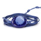 Ceramic Bead Charm Wrap Bracelet Wax Rope Jewelry