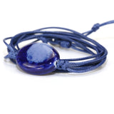 Ceramic Bead Charm Wrap Bracelet Wax Rope Jewelry
