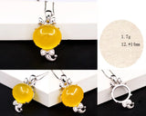 925 Silver Zodiac Sign Pendant Base for Amber Gem DIY Jewelry