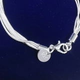 925 Silver Bracelet Hook Heart Charm Fine Jewelry for Women