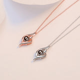 925 Silver Necklace I Love You In 100 Languages Projection Women Jewelry