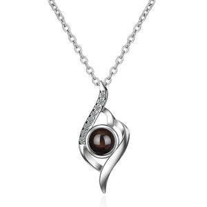 925 Silver Necklace I Love You In 100 Languages Projection Women Jewelry