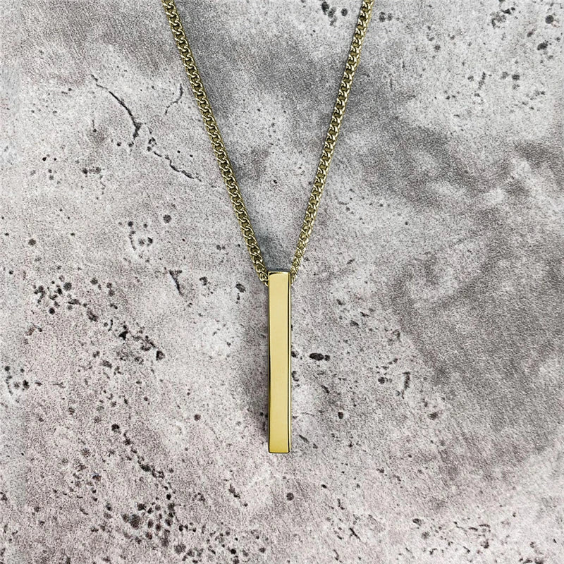 Men Pendant Necklace Stainless Steel Chain Gift