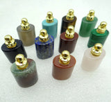 6pcs Natural Stone Perfume Bottle Pendants for Jewelry Making Necklace