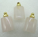 6pcs Natural Stone Perfume Bottle Pendants for Jewelry Making Necklace