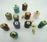 6pcs Natural Stone Perfume Bottle Pendants for Jewelry Making Necklace