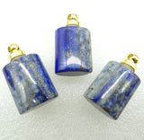 6pcs Natural Stone Perfume Bottle Pendants for Jewelry Making Necklace