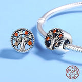 925 Silver Life Tree Beads for Charm Bracelet Necklace Pendant