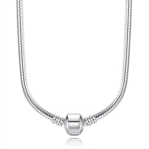 45CM Silver Snake Chain Necklace Pendant for DIY Jewelry