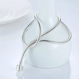 45CM Silver Snake Chain Necklace Pendant for DIY Jewelry