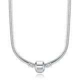 45CM Silver Snake Chain Necklace Pendant for DIY Jewelry