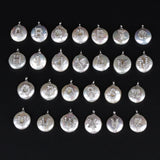 Freshwater Pearl Pendant Cz 26 Alphabet Letter C Name Charm Big Round Hoop Earri