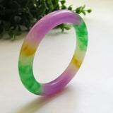 Natural Jade Bangles Three Quartz Jade Bracelet Girl's Jewelry Bangle