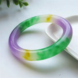 Natural Jade Bangles Three Quartz Jade Bracelet Girl's Jewelry Bangle