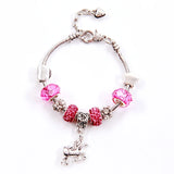 Unicorn Pendant Snake Bone Bracelet for Girls