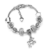 Unicorn Pendant Snake Bone Bracelet for Girls