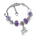 Unicorn Pendant Snake Bone Bracelet for Girls