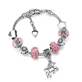 Unicorn Pendant Snake Bone Bracelet for Girls