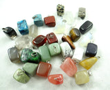 Quartz Crystal Opal Agates Tumble Pendants for DIY Jewelry Making - 50Pc