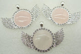 8PC Natural Stone Quartz Crystal Tiger Opal Eye Amethyst Pendant