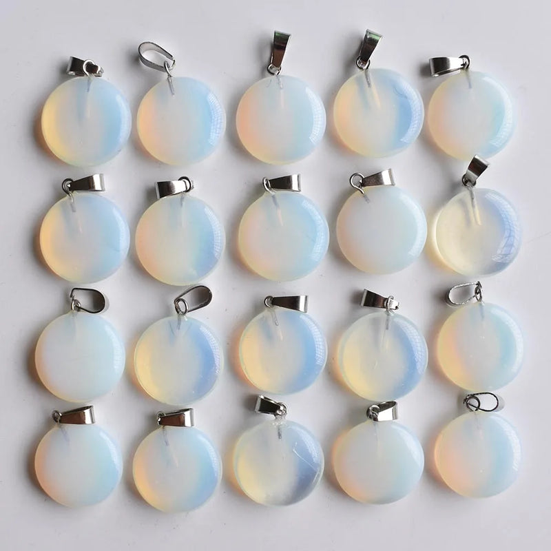 Opal Stone Charms Pendants for Jewelry Making 50pcs/lot