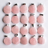 50pcs Natural Stone Round Shape Charms Pendants for Jewelry Making