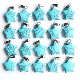 30pcs/lot Natural Stone Amethysts Star Charms Pendants for DIY Jewelry Making