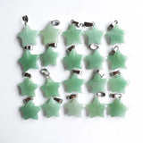 50pcs Mixed Natural Stone Star Charms Pendants DIY Jewelry Making