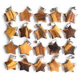50pcs Mixed Natural Stone Star Charms Pendants DIY Jewelry Making