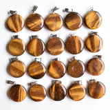 Natural Tiger Eye Stone Charms Pendants for Necklace Making Jewelry