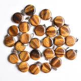 Natural Tiger Eye Stone Charms Pendants for Necklace Making Jewelry