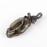 Crystal Hand-Wound Labradorite Choker Necklace DIY Jewelry